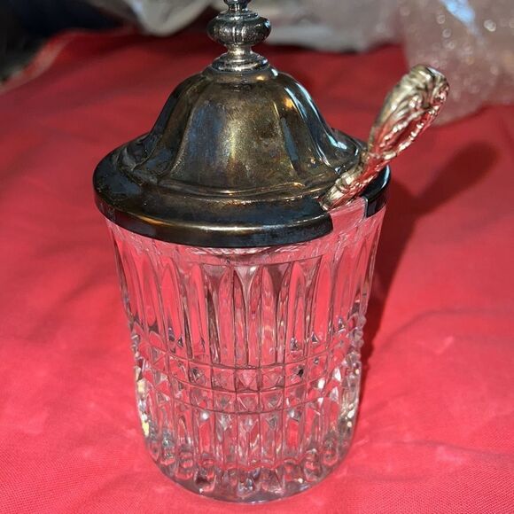 Vintage jam jar. FB Rogers spoon - Picture 2 of 8